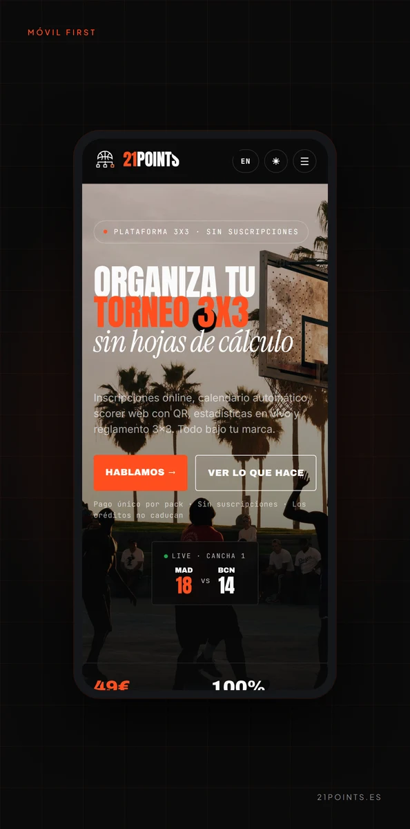 21points.app home mobile view