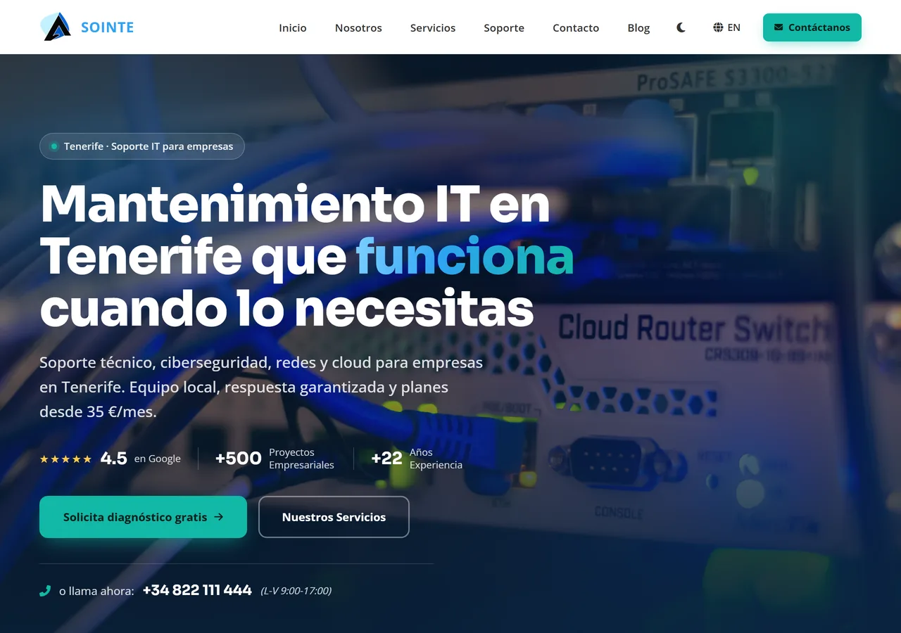 Sointe website hero